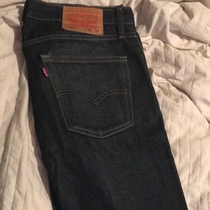 Levis Dark Wash 511 Straight Leg Jeans